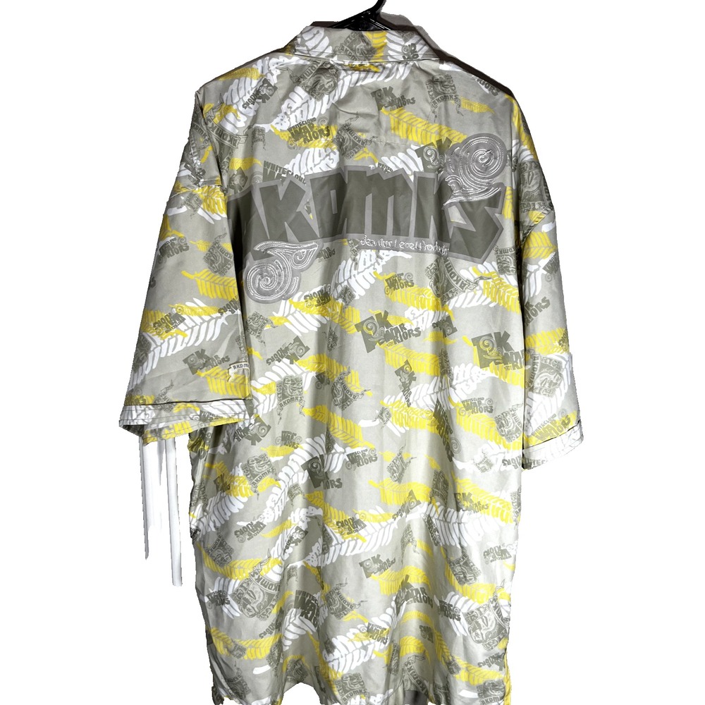 Akademiks Jeanius Level Projects Shirt Mens 3XL Grey Yellow Y2K Hip Hop Baggy